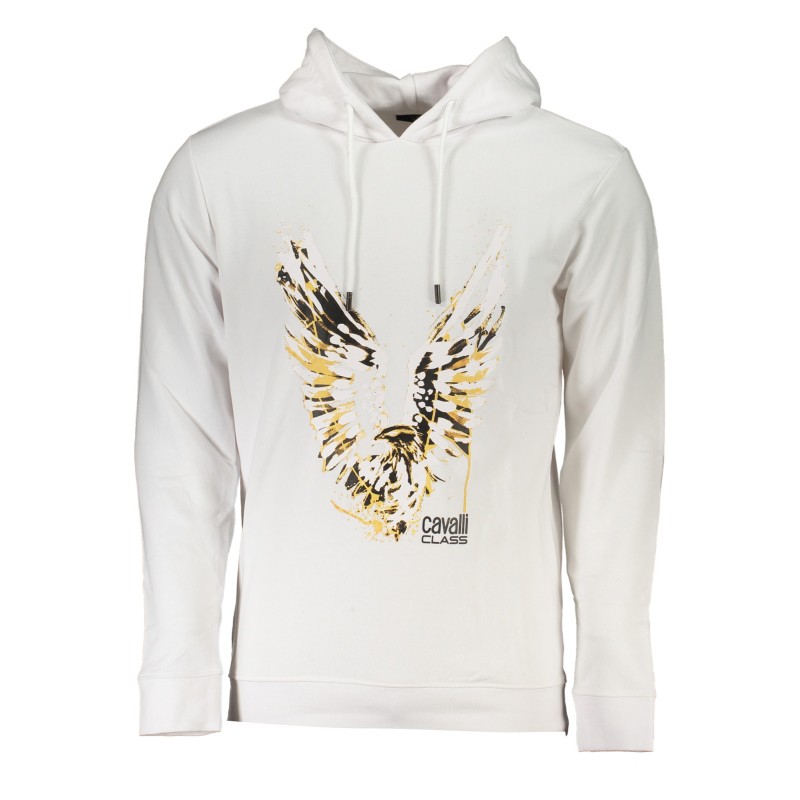 CAVALLI CLASS FELPA SENZA ZIP UOMO BIANCO CAVALLI CLASS FELPA SENZA ZIP UOMO BIANCO