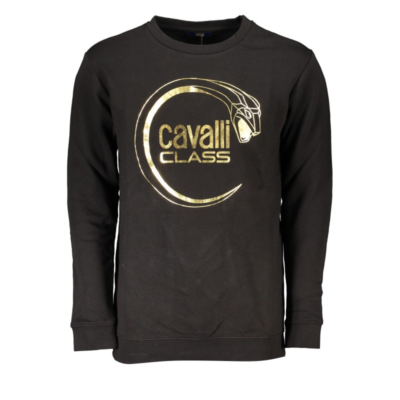 CAVALLI CLASS FELPA SENZA ZIP UOMO NERO CAVALLI CLASS FELPA SENZA ZIP UOMO NERO
