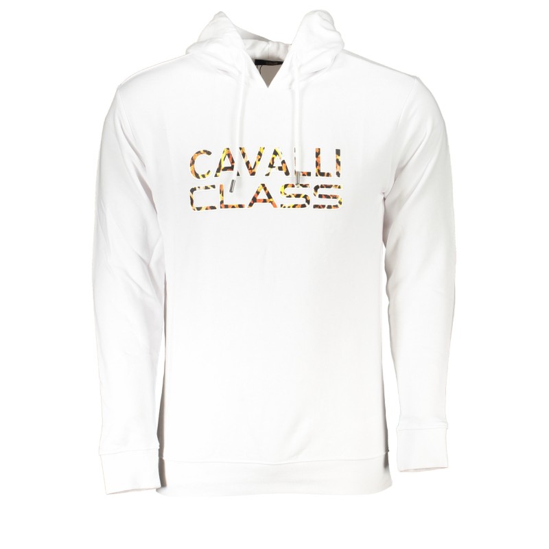 CAVALLI CLASS FELPA SENZA ZIP UOMO BIANCO CAVALLI CLASS FELPA SENZA ZIP UOMO BIANCO