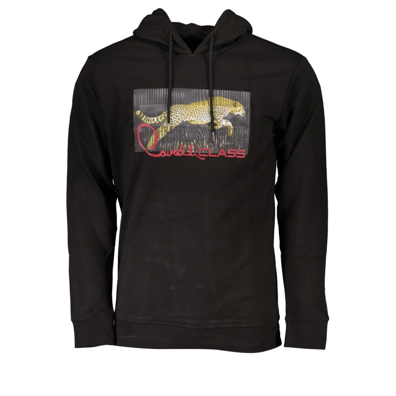 CAVALLI CLASS FELPA SENZA ZIP UOMO NERO CAVALLI CLASS FELPA SENZA ZIP UOMO NERO