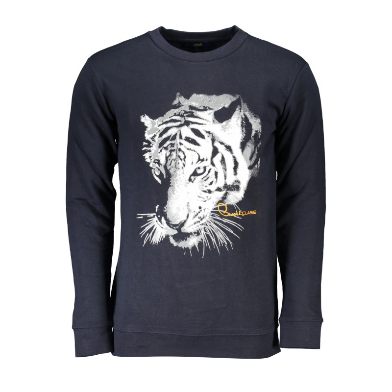 CAVALLI CLASS FELPA SENZA ZIP UOMO BLU CAVALLI CLASS FELPA SENZA ZIP UOMO BLU