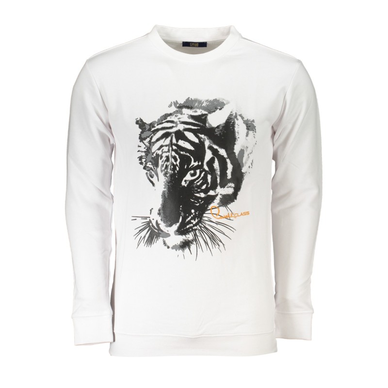CAVALLI CLASS FELPA SENZA ZIP UOMO BIANCO CAVALLI CLASS FELPA SENZA ZIP UOMO BIANCO