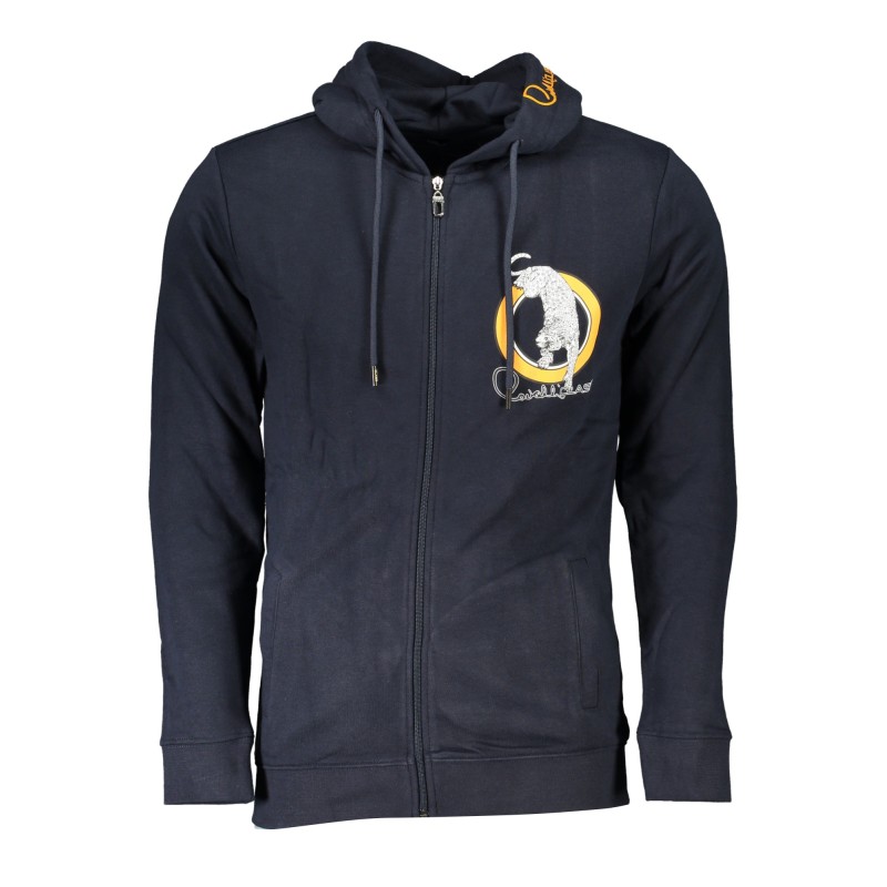 CAVALLI CLASS FELPA CON ZIP UOMO BLU CAVALLI CLASS FELPA CON ZIP UOMO BLU