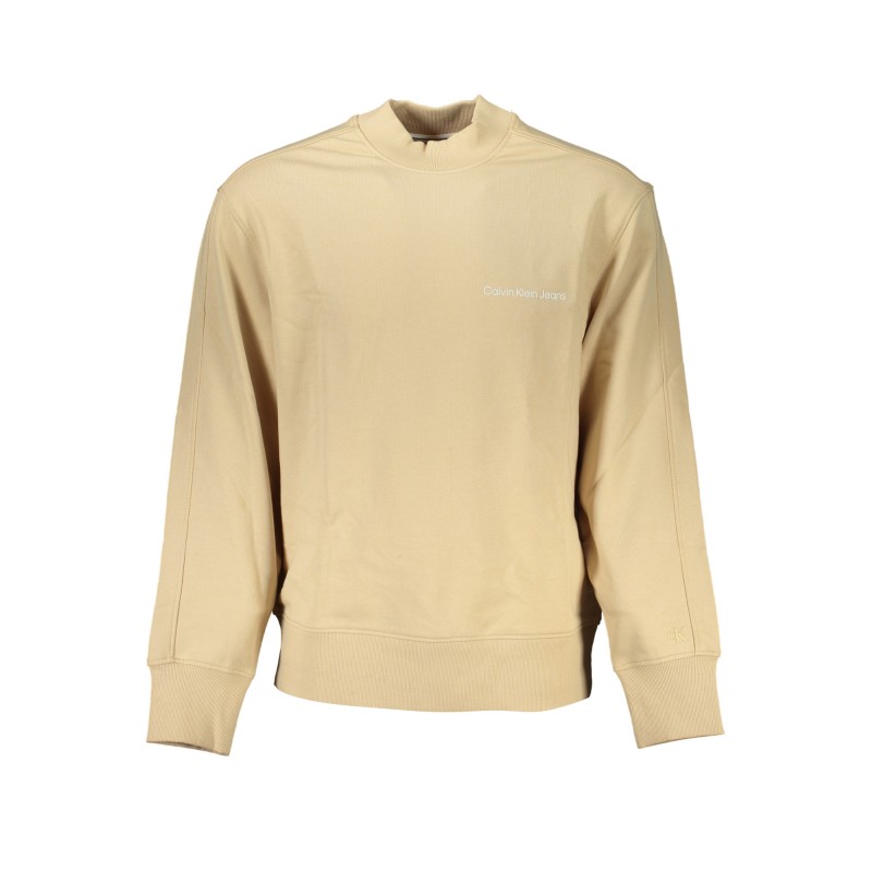 CALVIN KLEIN FELPA SENZA ZIP UOMO BEIGE CALVIN KLEIN FELPA SENZA ZIP UOMO BEIGE