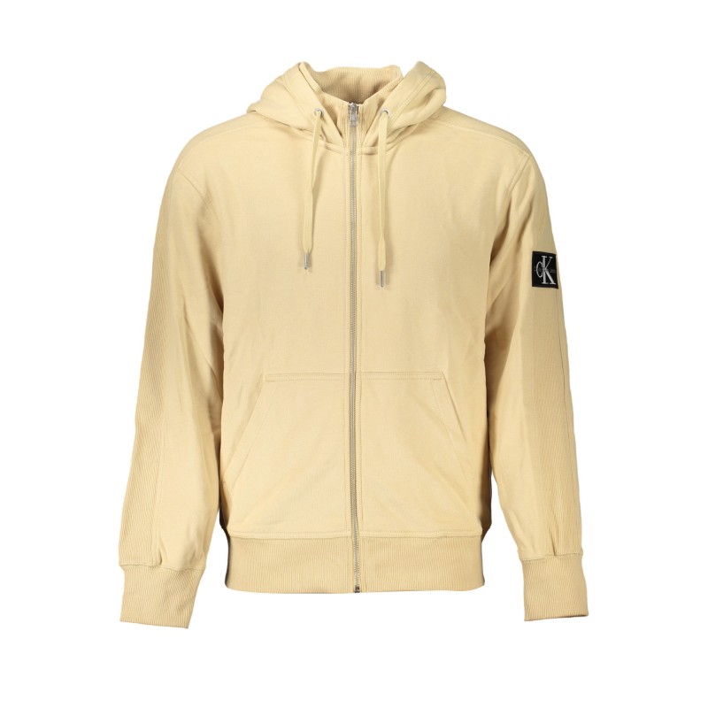 CALVIN KLEIN FELPA CON ZIP UOMO BEIGE CALVIN KLEIN FELPA CON ZIP UOMO BEIGE