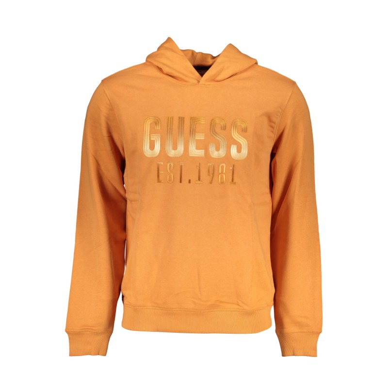 GUESS JEANS FELPA SENZA ZIP UOMO ARANCIO GUESS JEANS FELPA SENZA ZIP UOMO ARANCIO