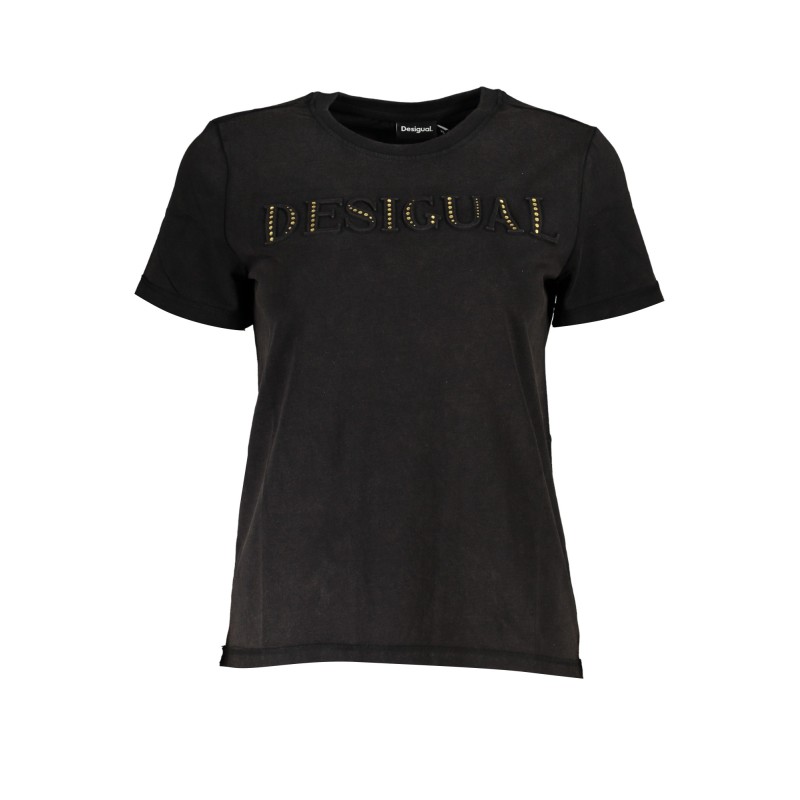 DESIGUAL T-SHIRT MANICHE CORTE DONNA NERO DESIGUAL T-SHIRT MANICHE CORTE DONNA NERO
