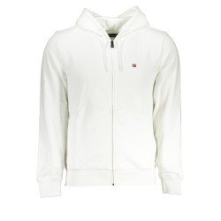 NAPAPIJRI FELPA CON ZIP UOMO BIANCO