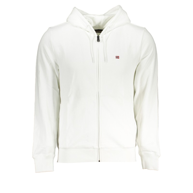 NAPAPIJRI FELPA CON ZIP UOMO BIANCO NAPAPIJRI FELPA CON ZIP UOMO BIANCO
