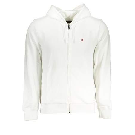 NAPAPIJRI FELPA CON ZIP UOMO BIANCO