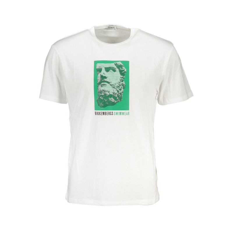 BIKKEMBERGS T-SHIRT MANICHE CORTE UOMO BIANCO BIKKEMBERGS T-SHIRT MANICHE CORTE UOMO BIANCO
