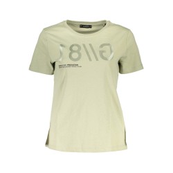 GUESS JEANS T-SHIRT MANICHE CORTE DONNA VERDE