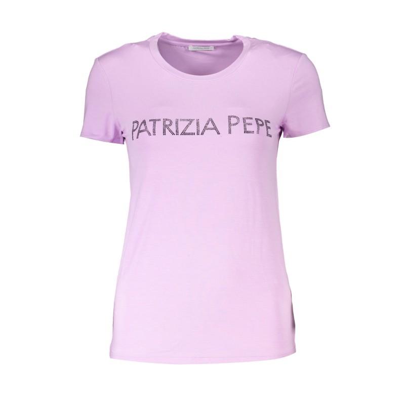 PATRIZIA PEPE T-SHIRT MANICHE CORTE DONNA VIOLA
