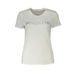 PATRIZIA PEPE T-SHIRT MANICHE CORTE DONNA BIANCO