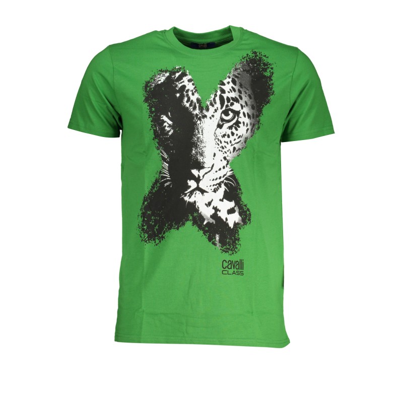CAVALLI CLASS T-SHIRT MANICHE CORTE UOMO VERDE CAVALLI CLASS T-SHIRT MANICHE CORTE UOMO VERDE