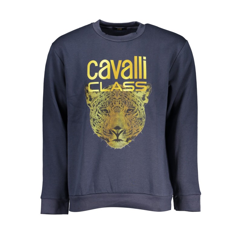 CAVALLI CLASS FELPA SENZA ZIP UOMO BLU CAVALLI CLASS FELPA SENZA ZIP UOMO BLU