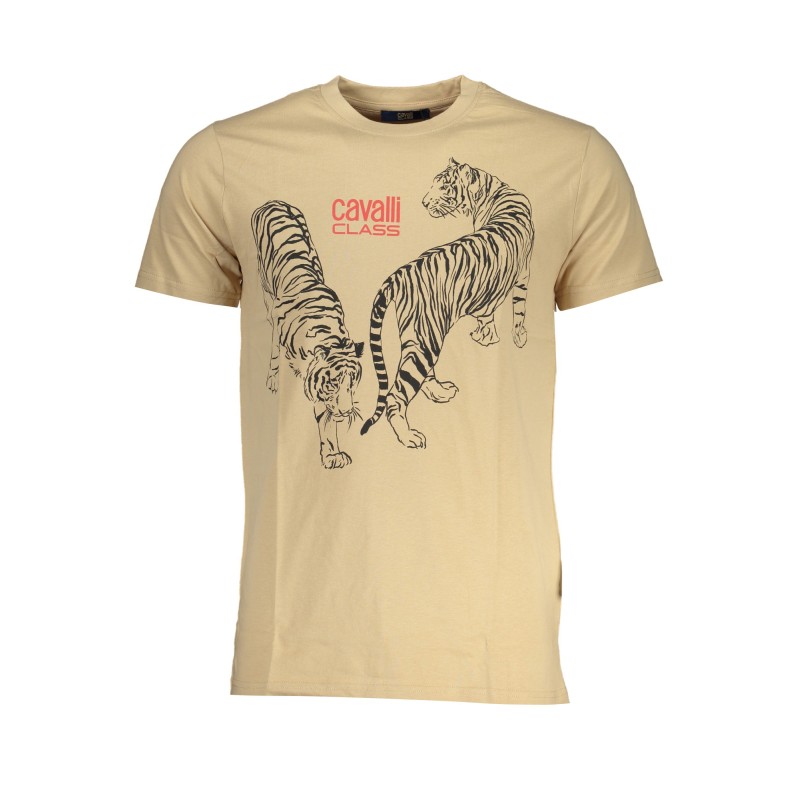 CAVALLI CLASS T-SHIRT MANICHE CORTE UOMO BEIGE CAVALLI CLASS T-SHIRT MANICHE CORTE UOMO BEIGE