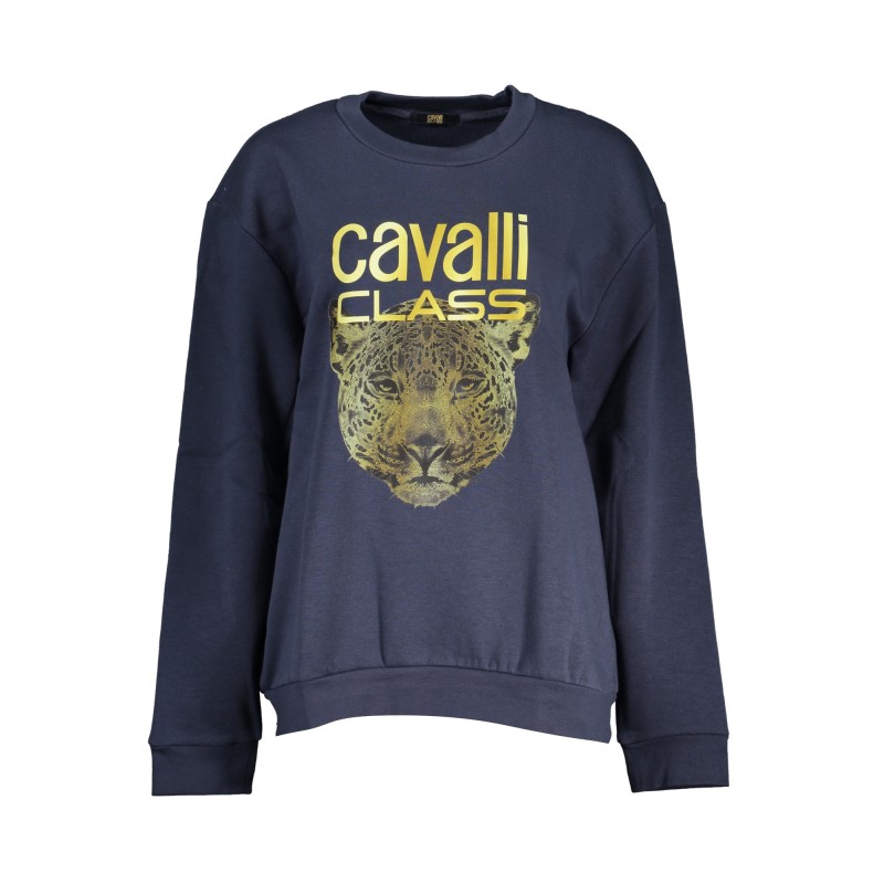 CAVALLI CLASS FELPA SENZA ZIP DONNA BLU CAVALLI CLASS FELPA SENZA ZIP DONNA BLU