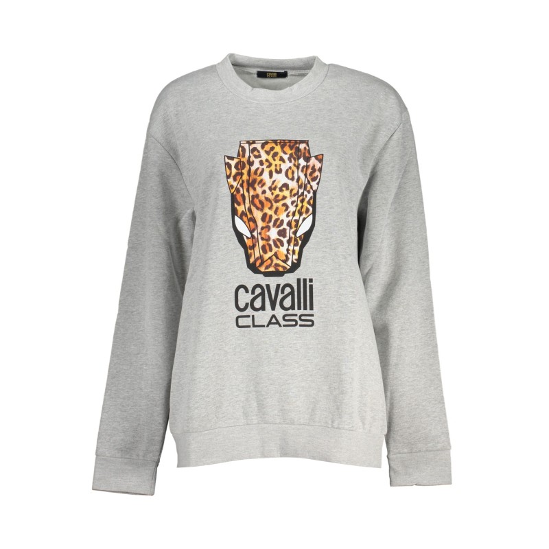 CAVALLI CLASS FELPA SENZA ZIP DONNA GRIGIO CAVALLI CLASS FELPA SENZA ZIP DONNA GRIGIO
