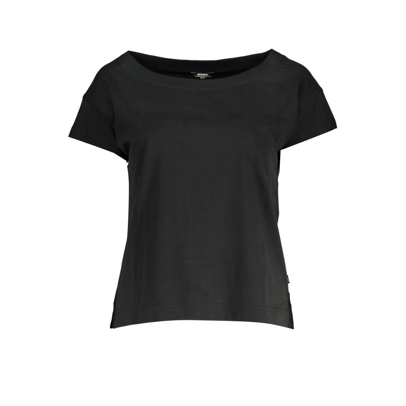 K-WAY T-SHIRT MANICHE CORTE DONNA NERO K-WAY T-SHIRT MANICHE CORTE DONNA NERO