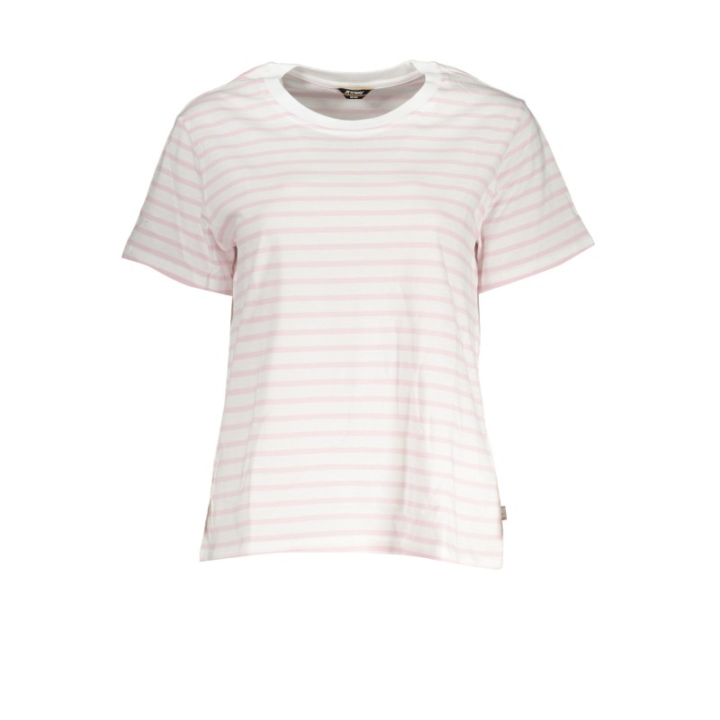 K-WAY T-SHIRT MANICHE CORTE DONNA BIANCO K-WAY T-SHIRT MANICHE CORTE DONNA BIANCO