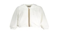 K-WAY FELPA CON ZIP DONNA BIANCO