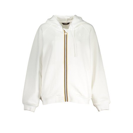 K-WAY FELPA CON ZIP DONNA BIANCO