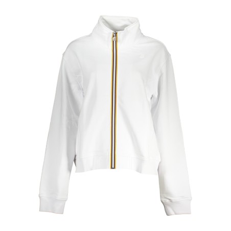 K-WAY FELPA CON ZIP DONNA BIANCO