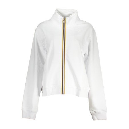 K-WAY FELPA CON ZIP DONNA BIANCO