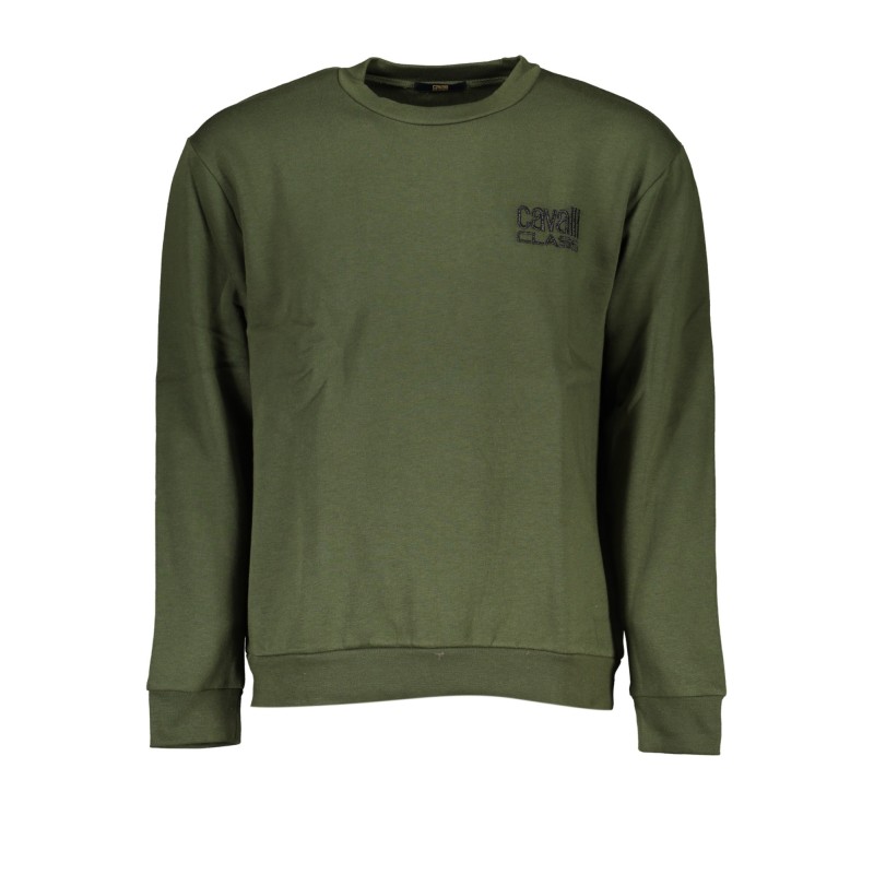 CAVALLI CLASS FELPA SENZA ZIP UOMO VERDE CAVALLI CLASS FELPA SENZA ZIP UOMO VERDE