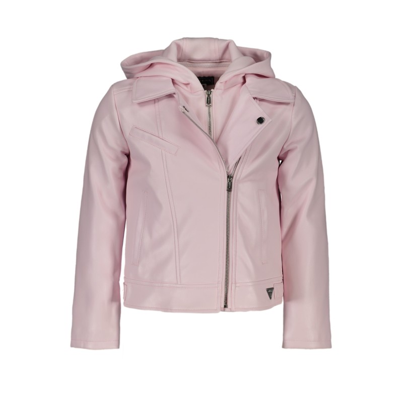 GUESS JEANS GIACCA SPORTIVA BAMBINA ROSA GUESS JEANS GIACCA SPORTIVA BAMBINA ROSA