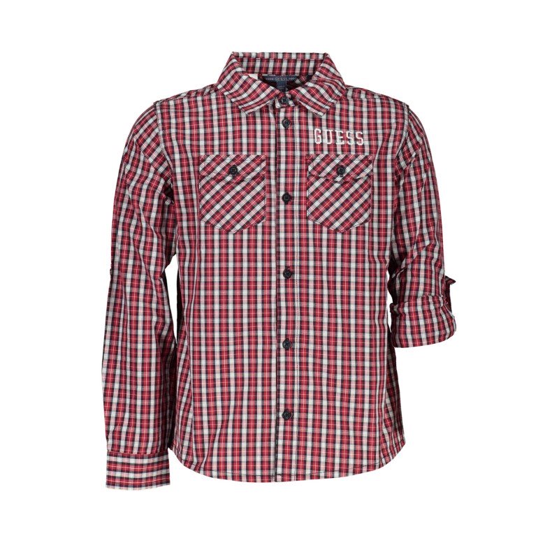 GUESS JEANS CAMICIA MANICHE LUNGHE BAMBINO ROSSO GUESS JEANS CAMICIA MANICHE LUNGHE BAMBINO ROSSO