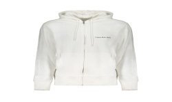 CALVIN KLEIN FELPA CON ZIP UOMO BIANCO
