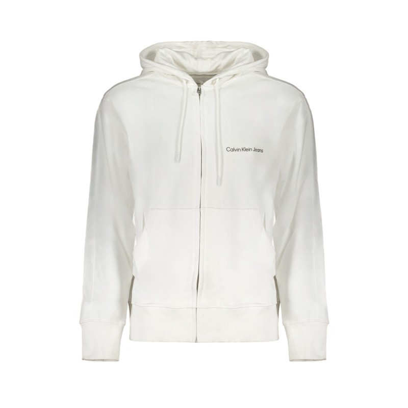 CALVIN KLEIN FELPA CON ZIP UOMO BIANCO CALVIN KLEIN FELPA CON ZIP UOMO BIANCO