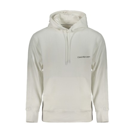 CALVIN KLEIN FELPA SENZA ZIP UOMO BIANCO