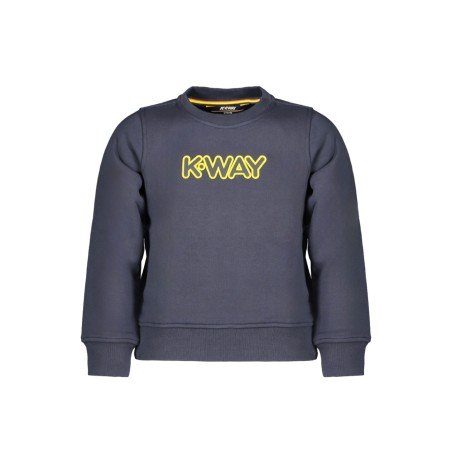 K-WAY FELPA SENZA ZIP BAMBINO BLU