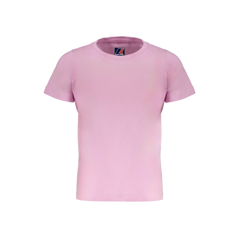 K-WAY T-SHIRT MANICHE CORTE BAMBINA ROSA K-WAY T-SHIRT MANICHE CORTE BAMBINA ROSA