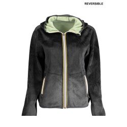 K-WAY FELPA CON ZIP DONNA NERO