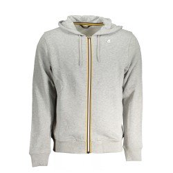 K-WAY FELPA CON ZIP UOMO GRIGIO