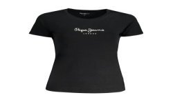 PEPE JEANS T-SHIRT MANICHE CORTE DONNA NERO