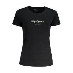 PEPE JEANS T-SHIRT MANICHE CORTE DONNA NERO