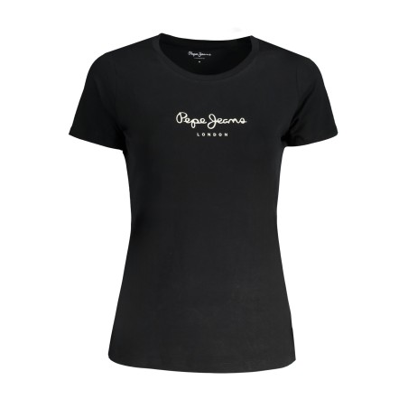 PEPE JEANS T-SHIRT MANICHE CORTE DONNA NERO