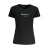 PEPE JEANS T-SHIRT MANICHE CORTE DONNA NERO