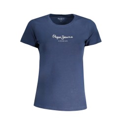 PEPE JEANS T-SHIRT MANICHE CORTE DONNA BLU