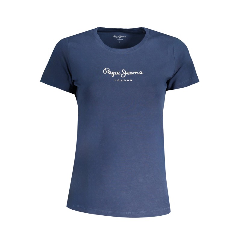 PEPE JEANS T-SHIRT MANICHE CORTE DONNA BLU PEPE JEANS T-SHIRT MANICHE CORTE DONNA BLU