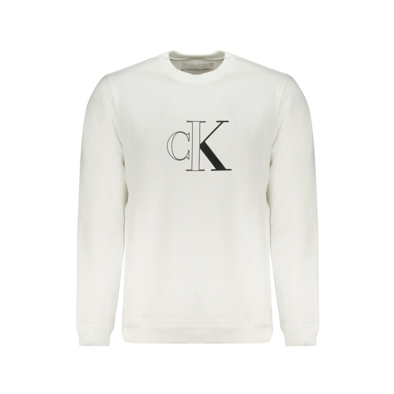 CALVIN KLEIN FELPA SENZA ZIP UOMO BIANCO CALVIN KLEIN FELPA SENZA ZIP UOMO BIANCO
