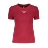 TOMMY HILFIGER T-SHIRT MANICHE CORTE DONNA ROSSO