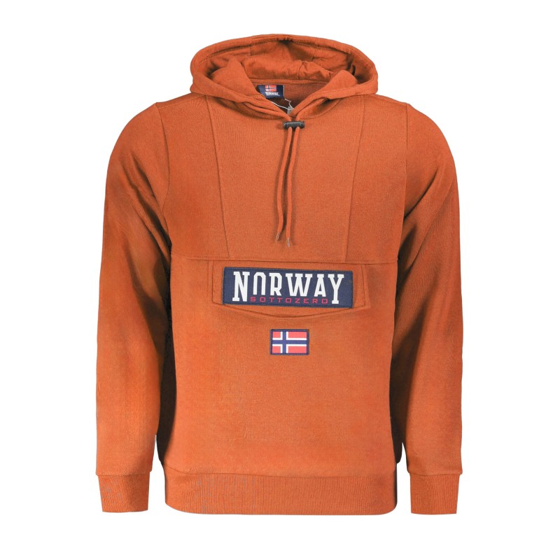 NORWAY 1963 FELPA SENZA ZIP UOMO MARRONE NORWAY 1963 FELPA SENZA ZIP UOMO MARRONE
