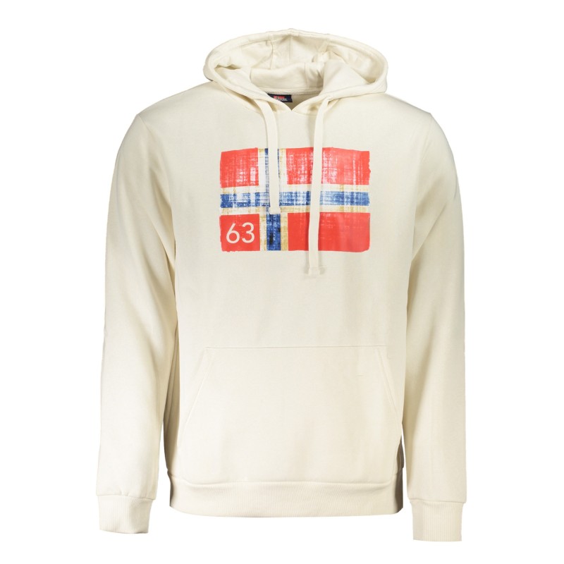 NORWAY 1963 FELPA SENZA ZIP UOMO BIANCO NORWAY 1963 FELPA SENZA ZIP UOMO BIANCO
