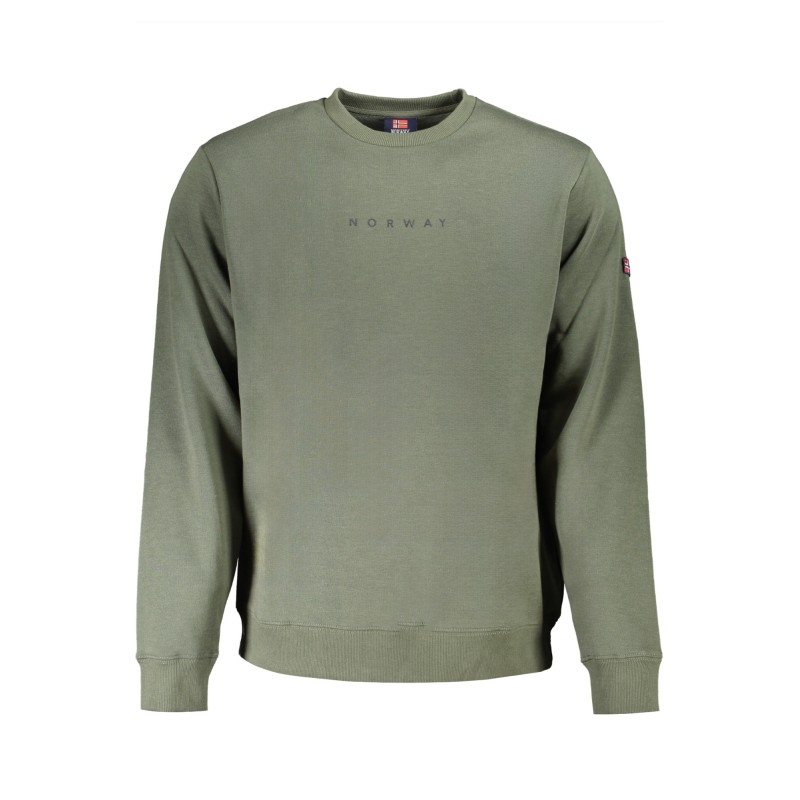 NORWAY 1963 FELPA SENZA ZIP UOMO VERDE NORWAY 1963 FELPA SENZA ZIP UOMO VERDE
